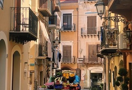Traditional street scene in Sicily